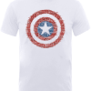 T-Shirt Homme Marvel Avengers Assemble - Captain America Super Soldier - Blanc - XXL - Blanc chez Zavvi FR image 5056185768056