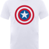 T-Shirt Homme Marvel Avengers Assemble - Captain America Simple Bouclier - Blanc - XXL - Blanc chez Zavvi FR image 5056185767905