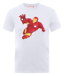 T-Shirt Homme Marvel Avengers Assemble - Iron Man en Armure - Blanc - XXL - Blanc chez Zavvi FR image 5056185766106