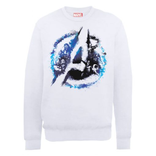 Sweat Homme Marvel Avengers Assemble - Logo Flared - Blanc - XXL - Blanc chez Zavvi FR image 5056185768308