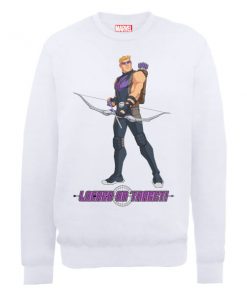 Sweat Homme Marvel Avengers Assemble - Hawkeye Locked On - Blanc - XXL - Blanc chez Zavvi FR image 5056185768704