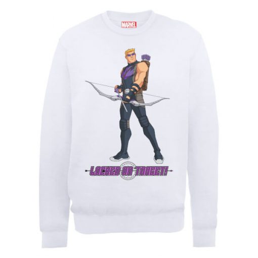 Sweat Homme Marvel Avengers Assemble - Hawkeye Locked On - Blanc - XXL - Blanc chez Zavvi FR image 5056185768704