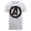 T-Shirt Homme Marvel Avengers Assemble - Croquis Logo - Gris - XXL - Gris chez Zavvi FR image 5056185770707