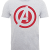 T-Shirt Homme Marvel Avengers Assemble - Logo Captain America - Gris - XXL - Gris chez Zavvi FR image 5056185767004