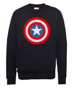 Sweat Homme Marvel Avengers Assemble - Captain America Simple Bouclier - Noir - XXL - Noir chez Zavvi FR image 5056185767806