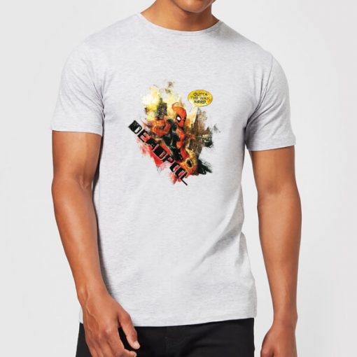 T-Shirt Homme Deadpool (Marvel) Outta The Way Nerd - Gris - XXL - Gris chez Zavvi FR image 5056281115556