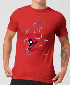 T-Shirt Homme Deadpool (Marvel) Cartoon Knockout - Rouge - XXL - Rouge chez Zavvi FR image 5056281115754