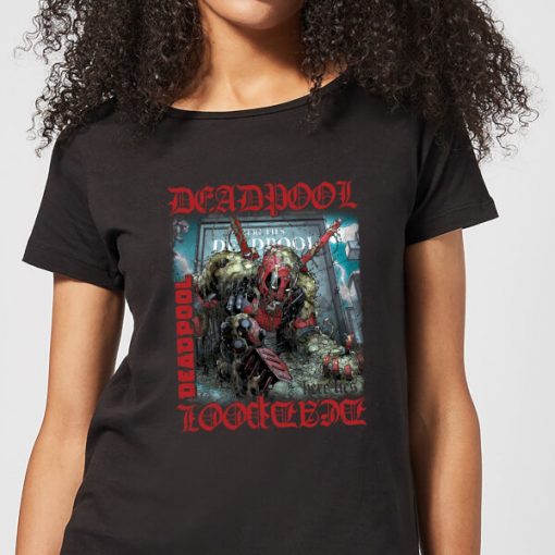 T-Shirt Femme Deadpool (Marvel) Here Lies Deadpool - Noir - XS - Noir chez Zavvi FR image 5059478532228