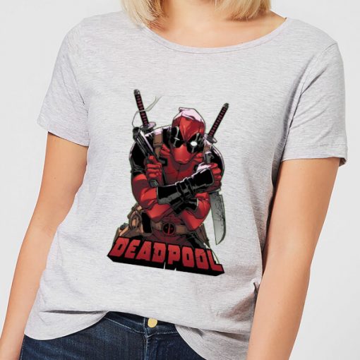 T-Shirt Femme Deadpool (Marvel) Ready For Action - Gris - XS - Gris chez Zavvi FR image 5059478532266
