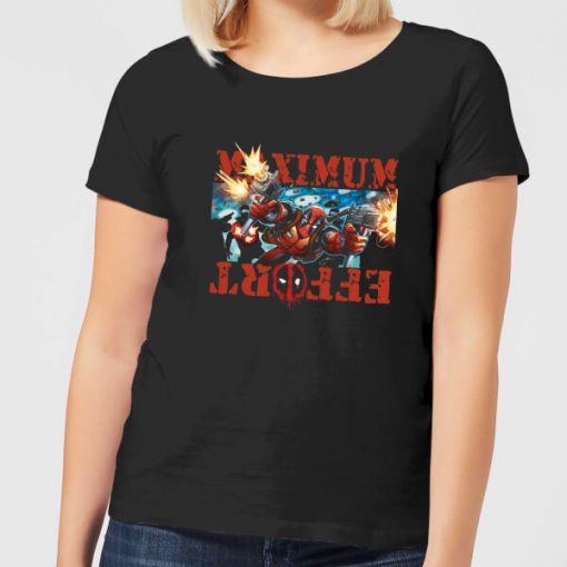 T-Shirt Femme Deadpool (Marvel) Maximum Effort - Noir - XS - Noir chez Zavvi FR image 5059478532341