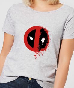 T-Shirt Femme Deadpool (Marvel) Split Splat Logo - Gris - XS - Gris chez Zavvi FR image 5059478532747