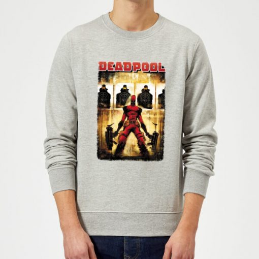 Sweat Homme Deadpool (Marvel) Cible - Gris - XXL - Gris chez Zavvi FR image 5056281117987