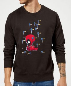 Sweat Homme Deadpool (Marvel) Cartoon Knockout - Noir - XXL - Noir chez Zavvi FR image 5056281118175