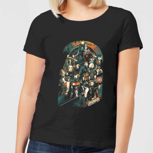 T-Shirt Femme Avengers Infinity War ( Marvel) Avengers Team - Noir - XS - Noir chez Zavvi FR image 5059478534949