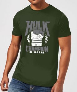 T-Shirt Homme Marvel - Thor Ragnarok - Hulk Champion - Vert Foncé - XXL - Forest Green chez Zavvi FR image 5056281129560
