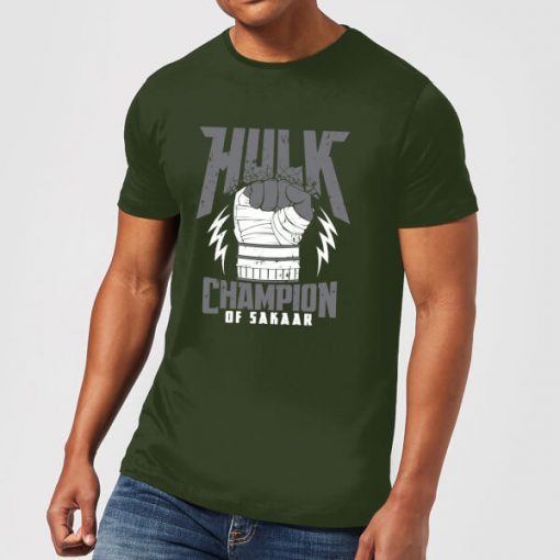 T-Shirt Homme Marvel - Thor Ragnarok - Hulk Champion - Vert Foncé - XXL - Forest Green chez Zavvi FR image 5056281129560