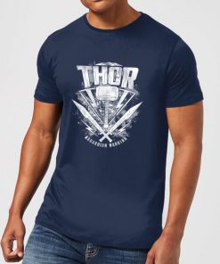 T-Shirt Homme Marvel - Thor Ragnarok - Logo du Marteau de Thor - Bleu Marine - XXL - Navy chez Zavvi FR image 5056281129669