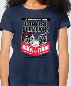 T-Shirt Femme Marvel - Thor Ragnarok - Affiche Champions - Bleu Marine - XXL - Navy chez Zavvi FR image 5056281130016