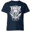 T-Shirt Enfant Marvel - Thor Ragnarok - Logo du Marteau de Thor - Bleu Marine - 11-12 ans - Navy chez Zavvi FR image 5056281130610