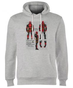 Sweat à Capuche Homme Figurine Deadpool Plans Marvel - Gris - M - Gris chez Zavvi FR image 5056281135486