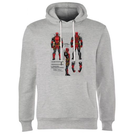 Sweat à Capuche Homme Figurine Deadpool Plans Marvel - Gris - M - Gris chez Zavvi FR image 5056281135486