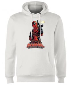 Sweat à Capuche Homme Deadpool Hey You Marvel - Blanc - M - Blanc chez Zavvi FR image 5056281135783