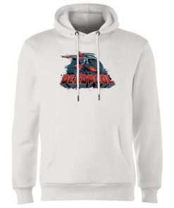 Sweat à Capuche Homme Logo Deadpool et Épée Marvel - Blanc - M - Blanc chez Zavvi FR image 5056281135936