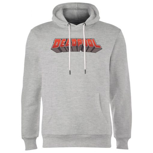 Sweat à Capuche Homme Logo Deadpool Marvel - Gris - M - Gris chez Zavvi FR image 5056281136186