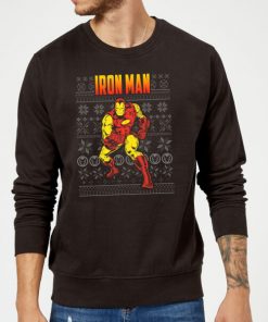 Pull de Noël Homme Marvel Avengers Classic Iron Man - Noir - S - Noir chez Zavvi FR image 5059478412919