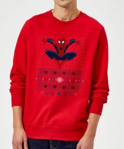 Pull de Noël Homme Marvel Avengers Spider-Man-Man - Rouge - M - Rouge chez Zavvi FR image 5059478413268