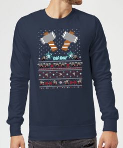 Pull de Noël Homme Marvel Avengers Thor Pixel Art - Bleu Marine - L - Navy chez Zavvi FR image 5059478413558