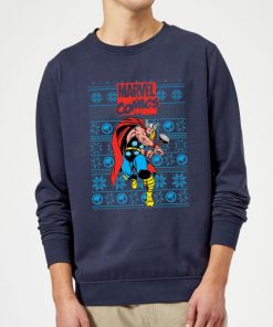 Pull de Noël Homme Marvel Avengers Thor - Bleu Marine - XL - Navy chez Zavvi FR image 5059478413749