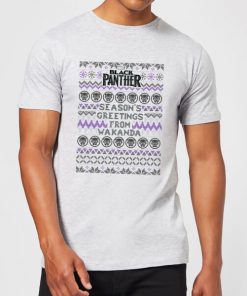 Pull de Noël Homme Marvel Avengers Season's Greetings From Wakanda - Gris - XL - Gris chez Zavvi FR image 5059478414005