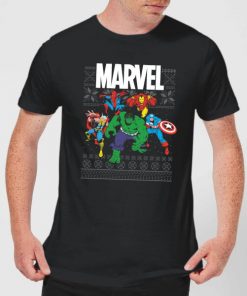 Pull de Noël Homme Marvel Avengers Group - Noir - L - Noir chez Zavvi FR image 5059478414074