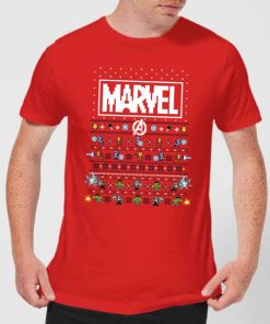 Pull de Noël Homme Marvel Avengers Pixel Art - Rouge - XXL - Rouge chez Zavvi FR image 5059478414326