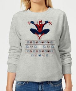 Pull de Noël Femme Marvel Avengers Spider-Man - Gris - XXL - Gris chez Zavvi FR image 5059478415002