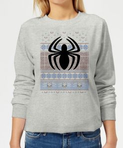 Pull de Noël Femme Marvel Avengers Spider-Man - Gris - XS - Gris chez Zavvi FR image 5059478415040