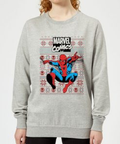 Pull de Noël Femme Marvel Avengers Classic Spider-Man - Gris - XS - Gris chez Zavvi FR image 5059478415194