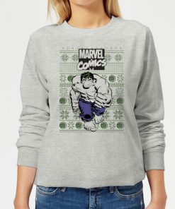 Pull de Noël Femme Marvel Avengers Hulk - Gris - S - Gris chez Zavvi FR image 5059478415446