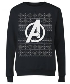 Pull de Noël Femme Marvel Logo Avengers - Noir - XXL - Noir chez Zavvi FR image 5059478415811