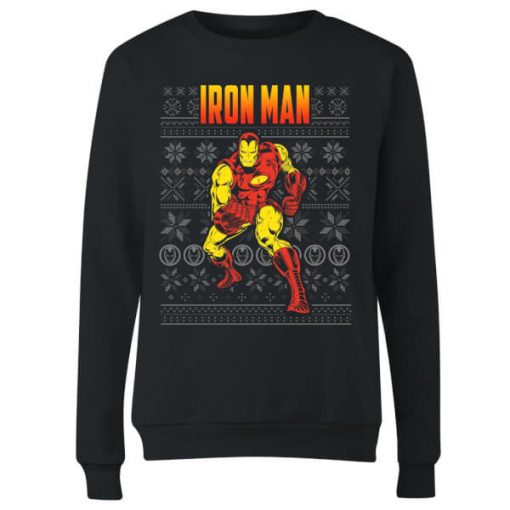 Pull de Noël Femme Marvel Avengers Classic Iron Man - Noir - XXL - Noir chez Zavvi FR image 5059478416054