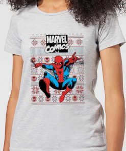 T-Shirt de Noël Femme Marvel Avengers Classic Spider - Gris - XXL - Gris chez Zavvi FR image 5059478416924