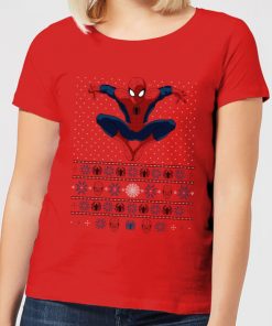 T-Shirt de Noël Femme Marvel Avengers Spider-Man - Rouge - XXL - Rouge chez Zavvi FR image 5059478417020