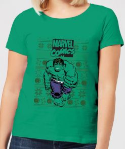 T-Shirt de Noël Femme Marvel Avengers Hulk - Vert - XXL - Kelly Green chez Zavvi FR image 5059478417075
