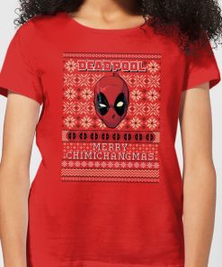 T-Shirt de Noël Femme Marvel Deadpool - Rouge - S - Rouge chez Zavvi FR image 5059478417280