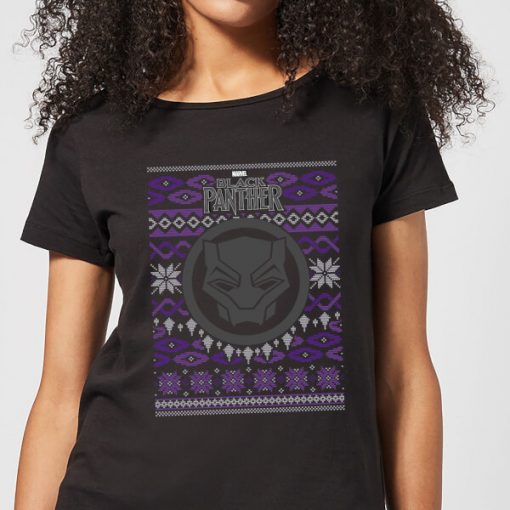 T-Shirt de Noël Femme Marvel Avengers Black Panther - Noir - M - Noir chez Zavvi FR image 5059478417396