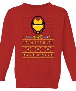 Pull de Noël Homme Marvel Avengers Iron Man Pixel Art - Rouge - 9-10 ans - Rouge chez Zavvi FR image 5059478422826