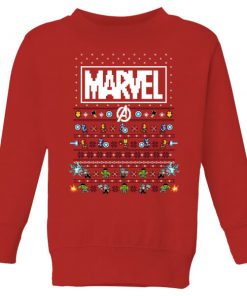 Pull de Noël Homme Marvel Avengers Pixel Art - Rouge - 3-4 ans - Rouge chez Zavvi FR image 5059478423045