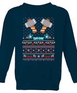 Pull de Noël Homme Marvel Avengers Thor Pixel Art - Bleu Marine - 11-12 ans - Navy chez Zavvi FR image 5059478423588