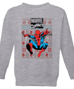 Pull de Noël Homme Marvel Avengers Spider-Man Classique - Man Kids Christmas - 7-8 ans - Gris chez Zavvi FR image 5059478423762